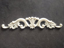 Load image into Gallery viewer, Resin pediment embellishment 35cm / furniture appliques, wall onlay, antique pediment, resin appliques, furniture upcycle