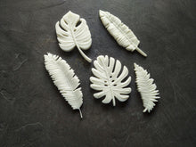 Load image into Gallery viewer, Palm leaves resin appliques (5pcs) resin applique Flower mouldings Furniture DIY makeover embellishments