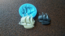 Load image into Gallery viewer, Frigate Silicone Mold: Boat Applique for Furniture, Clay & Resin Crafts