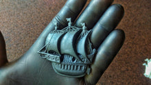 Load image into Gallery viewer, Frigate Silicone Mold: Boat Applique for Furniture, Clay & Resin Crafts