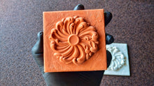 Load image into Gallery viewer, Tile Silicone Mold with volumetric Whirlpool element, Vintage Style tiles, Concrete & Resin