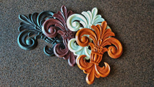 Load image into Gallery viewer, Fleur de Lis Silicone Mold: Vintage Heraldic Embellishments (19.5cm) , Fleur de lis Applique, Fleur de lys Mould, Molds for Clay, Molds For Resin, furniture moldings (Copy) (Copy)