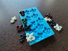 Load image into Gallery viewer, Silicone mold for mini Fleur De Lys appliques 5+5 , Fleur de lis Applique, Fleur de lys Mould, Molds for Clay, Molds For Resin, furniture moldings (Copy)