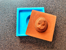 Load image into Gallery viewer, Woman Cameo Tile Silicone Mold: Vintage Applique, Handmade