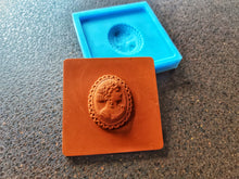 Load image into Gallery viewer, Woman Cameo Tile Silicone Mold: Vintage Applique, Handmade