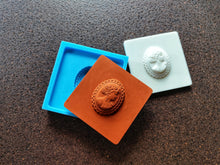 Load image into Gallery viewer, Woman Cameo Tile Silicone Mold: Vintage Applique, Handmade