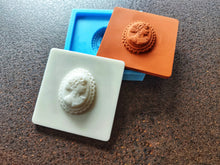 Load image into Gallery viewer, Woman Cameo Tile Silicone Mold: Vintage Applique, Handmade