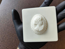 Load image into Gallery viewer, Woman Cameo Tile Silicone Mold: Vintage Applique, Handmade