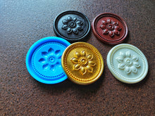 Load image into Gallery viewer, Furniture Rosette Silicone Mold: Wood Carving Embellishment, 9.7cm