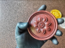 Load image into Gallery viewer, Furniture Rosette Silicone Mold: Wood Carving Embellishment, 9.7cm
