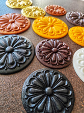 Load image into Gallery viewer, Wood Texture Rosette Silicone Mold: Furniture Carvings, Clay & Resin