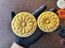 Load image into Gallery viewer, Wood Texture Rosette Silicone Mold: Furniture Carvings, Clay & Resin