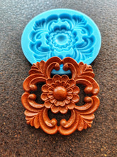 Load image into Gallery viewer, Furniture Rosette silicone Mold, 9.8 cm, for Furniture Carvings and Embellishments