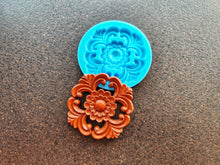 Load image into Gallery viewer, Furniture Rosette silicone Mold, 9.8 cm, for Furniture Carvings and Embellishments