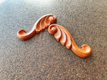Load image into Gallery viewer, Silicone Mold for Scrolls with wood texture: Furniture Embellishment carved Applique
