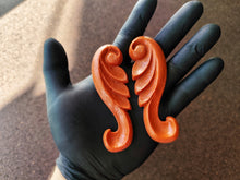 Load image into Gallery viewer, Silicone Mold for Scrolls with wood texture: Furniture Embellishment carved Applique