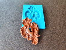 Load image into Gallery viewer, Vintage Key Lock Silicone Mold: Furniture Applique DIY Overlay (13x8.7cm)