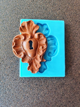 Load image into Gallery viewer, Vintage Key Lock Silicone Mold: Furniture Applique DIY Overlay (13x8.7cm)