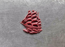 Load image into Gallery viewer, Small Sailboat Silicone Mold: Miniature Frigate Applique (6.3cm)