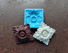 Load image into Gallery viewer, Square Rosette Silicone Mold (7.5x7.5cm): Furniture Applique, Resin & Clay Mold