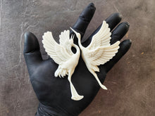 Load image into Gallery viewer, Stork Bird Resin Applique: Furniture Decors, DIY Craft (Pair of 2 birds)