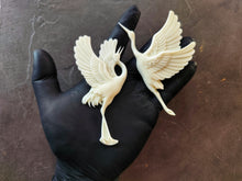 Load image into Gallery viewer, Stork Bird Resin Applique: Furniture Decors, DIY Craft (Pair of 2 birds)