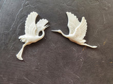 Load image into Gallery viewer, Stork Bird Resin Applique: Furniture Decors, DIY Craft (Pair of 2 birds)