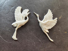 Load image into Gallery viewer, Stork Bird Resin Applique: Furniture Decors, DIY Craft (Pair of 2 birds)