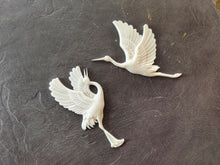 Load image into Gallery viewer, Stork Bird Resin Applique: Furniture Decors, DIY Craft (Pair of 2 birds)