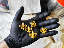 Load image into Gallery viewer, Silicone mold for mini Fleur De Lys appliques 5+5 , Fleur de lis Applique, Fleur de lys Mould, Molds for Clay, Molds For Resin, furniture moldings (Copy)