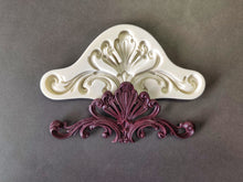 Load image into Gallery viewer, Pediment casting Food-Grade Silicone Mold, Furniture carvings mold 17.5 cm long