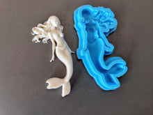 Load image into Gallery viewer, Silicone Mold for mermaid castings: fondant / chocolate / Clay / resin / plaster (12x5.5 cm)