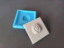 Load image into Gallery viewer, Silicone mold for DIY tiles with volumetric flower element 9.8x9.8cm