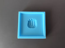 Load image into Gallery viewer, Silicone mold for DIY tiles with volumetric flower element 9.8x9.8cm