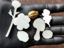 Load image into Gallery viewer, Silicone mold with a hummingbird and plants, mold for chocolate, fondant, clay, resin