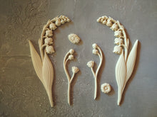 Load image into Gallery viewer, Lily of the valley flowers set (6pcs) resin casting flowers, furniture appliques