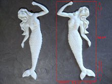 Load image into Gallery viewer, Mermaids Pair Resin Applique pair, Mythological creatures 3D overlays (Left+Right)