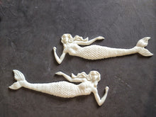 Load image into Gallery viewer, Mermaids Pair Resin Appliques . Large onlays