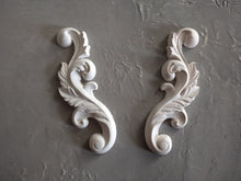 Load image into Gallery viewer, Resin decorative mouldings set (2pcs) for furniture makeover, scrapbooking, home DIY art projects