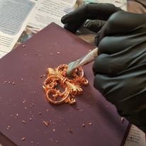 Load image into Gallery viewer, Alfrey style resin moulding for furniture upcycling, shabby chic decor, restoration supplies, scrapbooking onlays