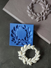 Load image into Gallery viewer, Wreath mold,  Wreath Applique, Wreath Mould, Molds for Clay, Molds For Resin, Silicone Rubber silicone form christmas applique wreath onlay