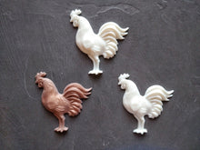 Load image into Gallery viewer, Rooster resin applique, resin mouldings, furniture appliques, birds onlay, rooster casting