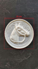 Load image into Gallery viewer, Silicone Mold for Horse Large Medallion, Cameo Mould, Silicone Mold, Furniture applique Mould , Animal head Mould, Horse cameo in frame