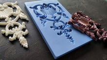 Load image into Gallery viewer, Silicone mold for vertical furniture pediment 4 1/2 x 7 1/2 inch (11.5x19cm) furniture embellishment appliques, mold for resin