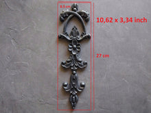 Load image into Gallery viewer, Silicone mold for vertical furniture embellishment applique 10.6 inch high (27cm), vintage overlays, wall pediment mold, mould for resin