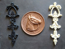 Load image into Gallery viewer, Furniture resin vertical embellishment 27cm high, furniture appliques, wall pediments, vintage makeover