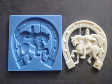 Load image into Gallery viewer, Large  Silicone Mold Knight , Wall Decor Horseshoe , Horseshoe , Knight applique , furniture onlay , central applique , Wall moulding