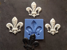 Load image into Gallery viewer, Silicone Mold Fleur De Lys,  Fleur de lis Applique, Fleur de lys Mould, Molds for Clay, Molds For Resin, furniture moldings