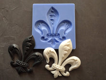 Load image into Gallery viewer, Silicone Mold Fleur De Lys,  Fleur de lis Applique, Fleur de lys Mould, Molds for Clay, Molds For Resin, furniture moldings