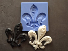 Load image into Gallery viewer, Silicone Mold Fleur De Lys, Fleur de lis Applique, Fleur de lys Mould, Molds for Clay, Molds For Resin, furniture moldings